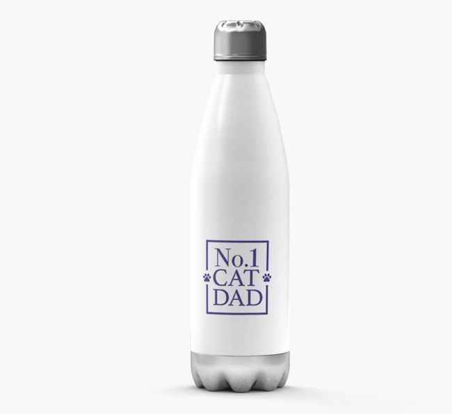 'No.1 Cat Dad' - Personalized {breedFullName} Water Bottle